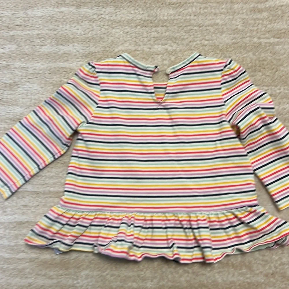 Adorable Baby Girls Baby Gap Striped two piece outfit with peplum top!